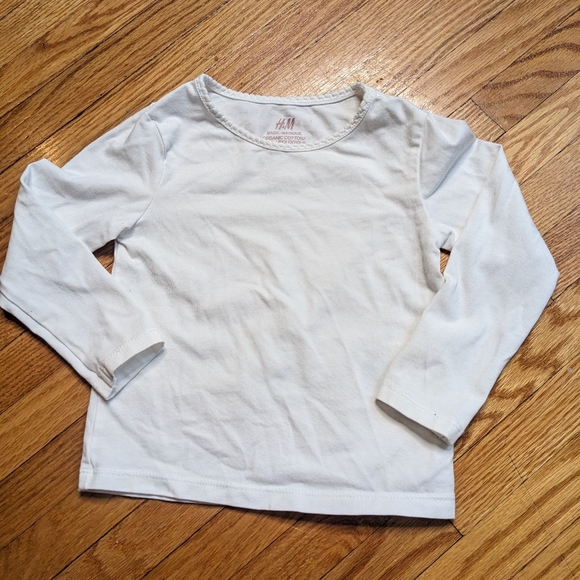 H&M Lot Girls 12 mo.+Pants Shirt Cardigan Pink white long sleeve set - Picture 3 of 12